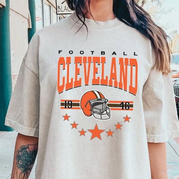 Vintage Cleveland Browns Football Sweatshirt Shirt Tee - Picture 1 of 1